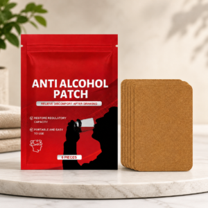 anti alcohol patch 6 pack with brown adhesive patches for alcohol support clean background